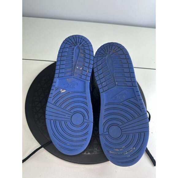 Nike Air Jordan 1 Mid Shoes "Royal Blue" Black White DQ8424-042 Size 2Y Youth - Picture 9 of 10